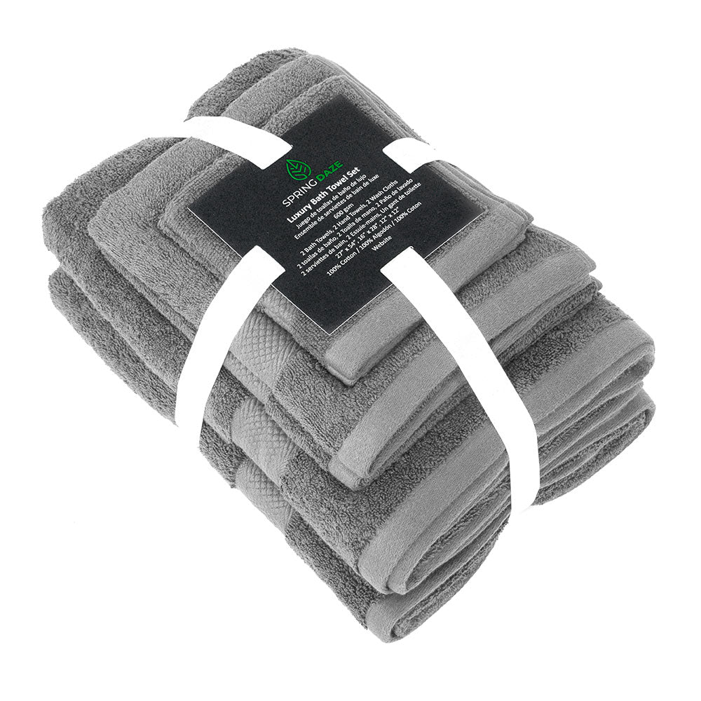 6 Pack Bath Towel - Gray – Spring Daze