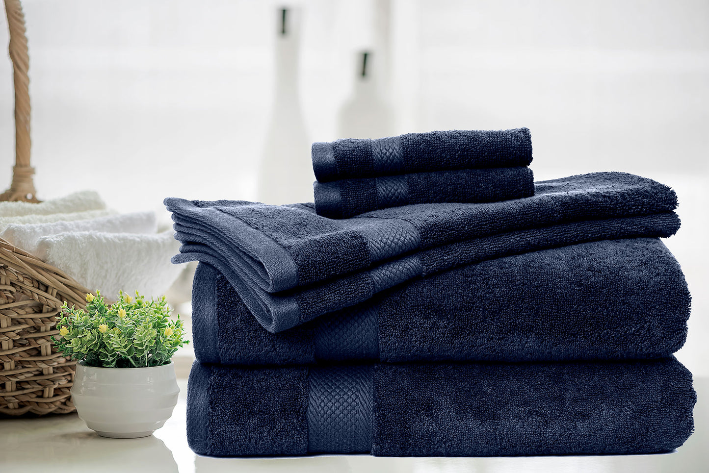 6 Pack Bath Towel - Blue