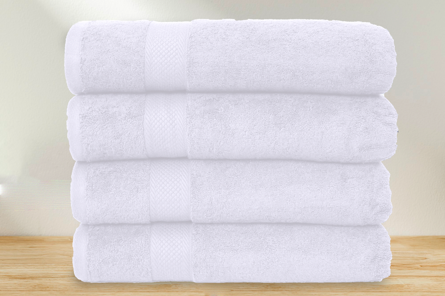 4 Pack Bath Towel - White