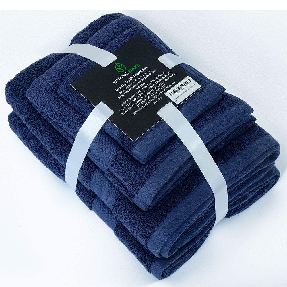 6 Pack Bath Towel - Blue – Spring Daze